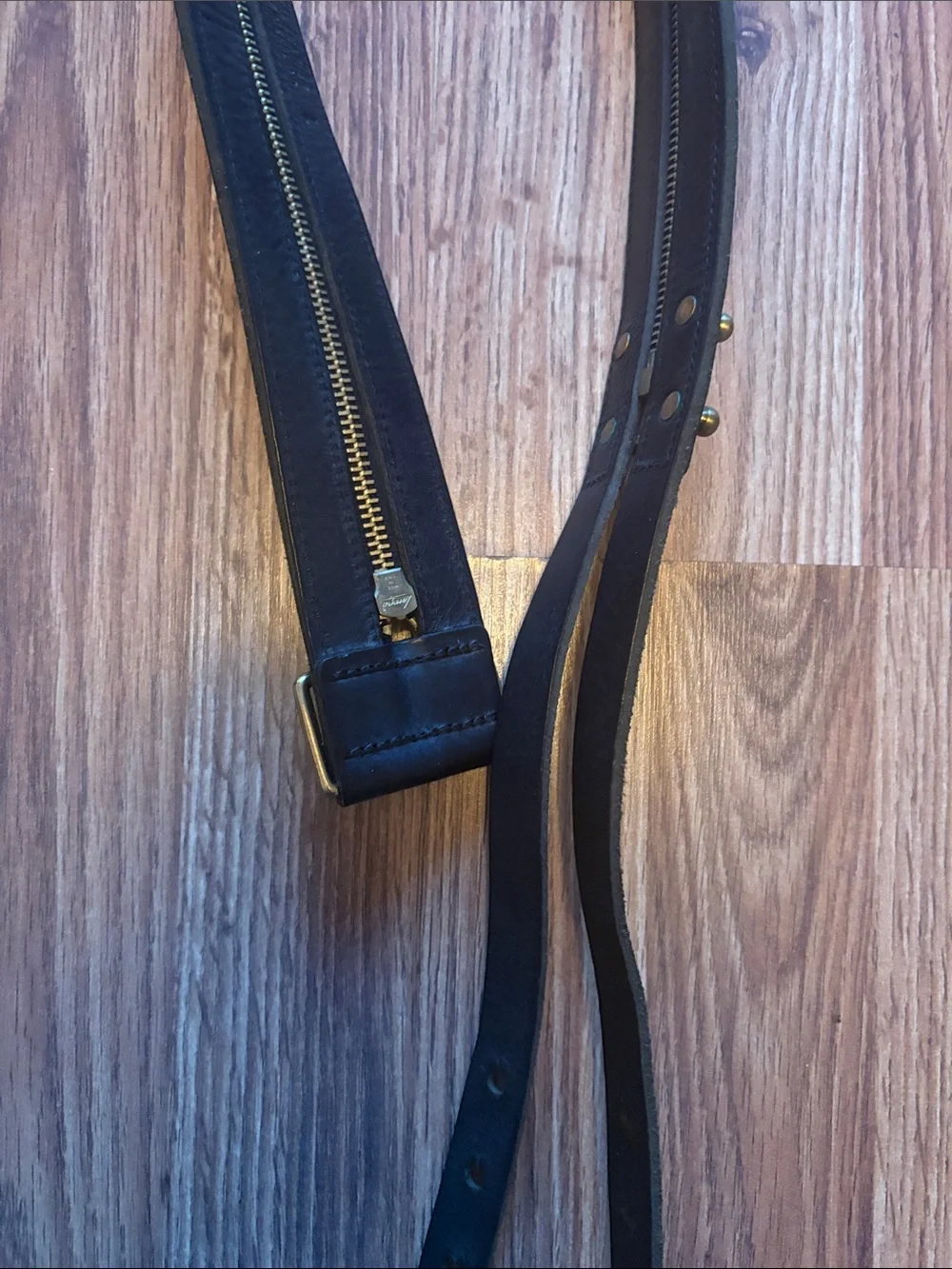 Rag & Bond Leather Zip-Accent Belt